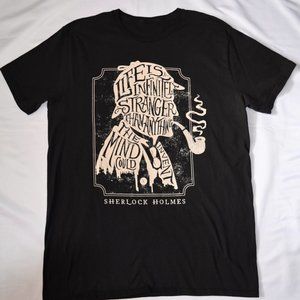Sherlock Holmes Black Graphic T-Shirt